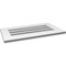 Ekena Millwork Vertical Surface Mount PVC Gable Vent: Functional, w/ 3-1/2"W x 1"P Standard Frame, 28"W x 16"H GVPVE28X1601SF - alternate 2